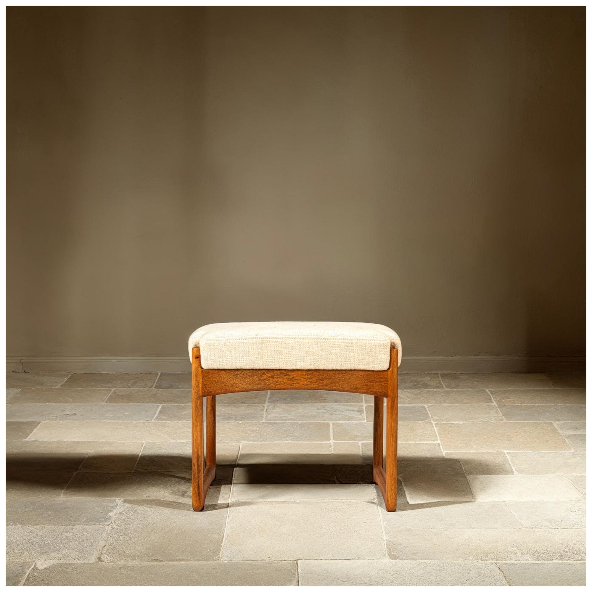 Image 3 Mango Wood and Boucle Stool, Natural more views