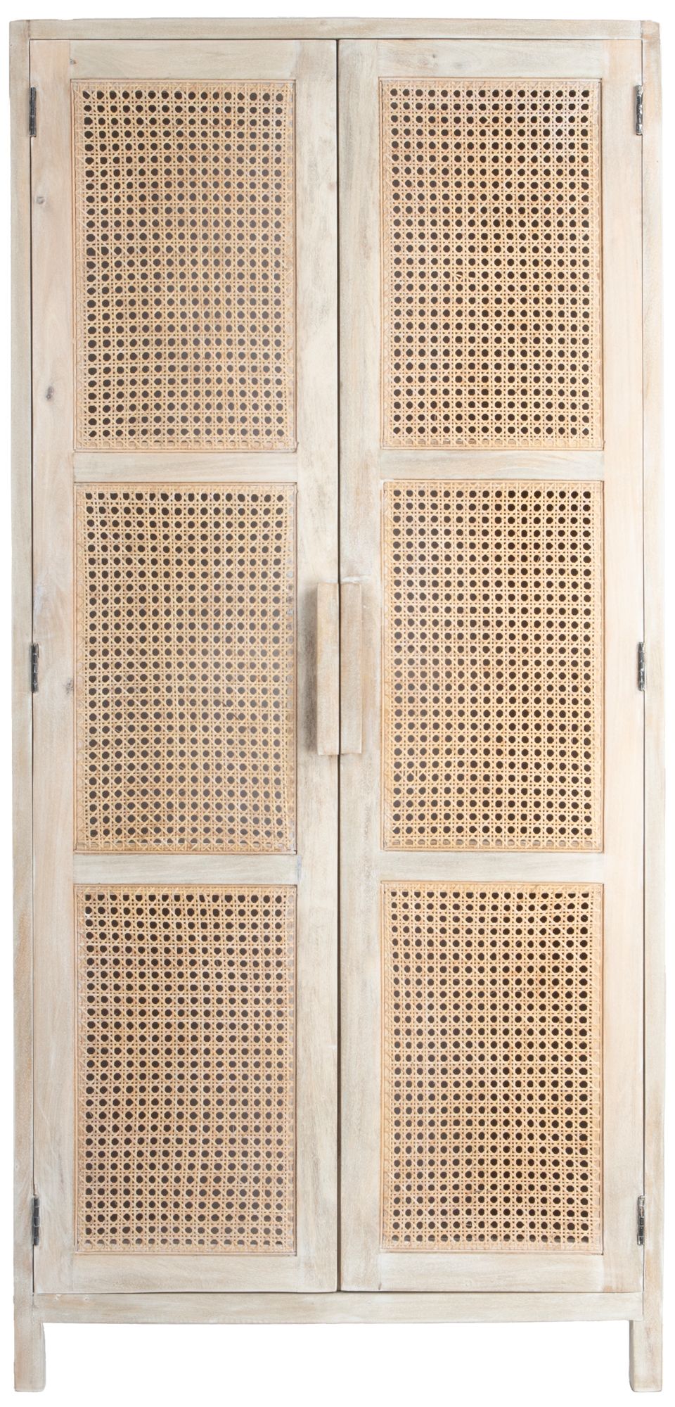 Image 3 Mango Wood & Cane 2-Door Curio Cabinet more views