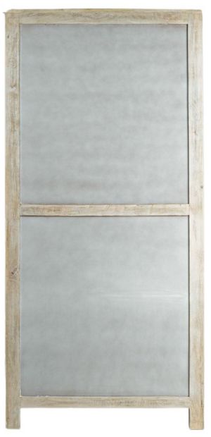 Mango Wood &amp; Cane 2-Door Curio Cabinet