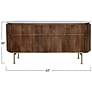 3_Mango Wood and Marble TV Cabinet with Two Doors and Shelves, Natural more views