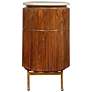 4_Mango Wood and Marble TV Cabinet with Two Doors and Shelves, Natural more views