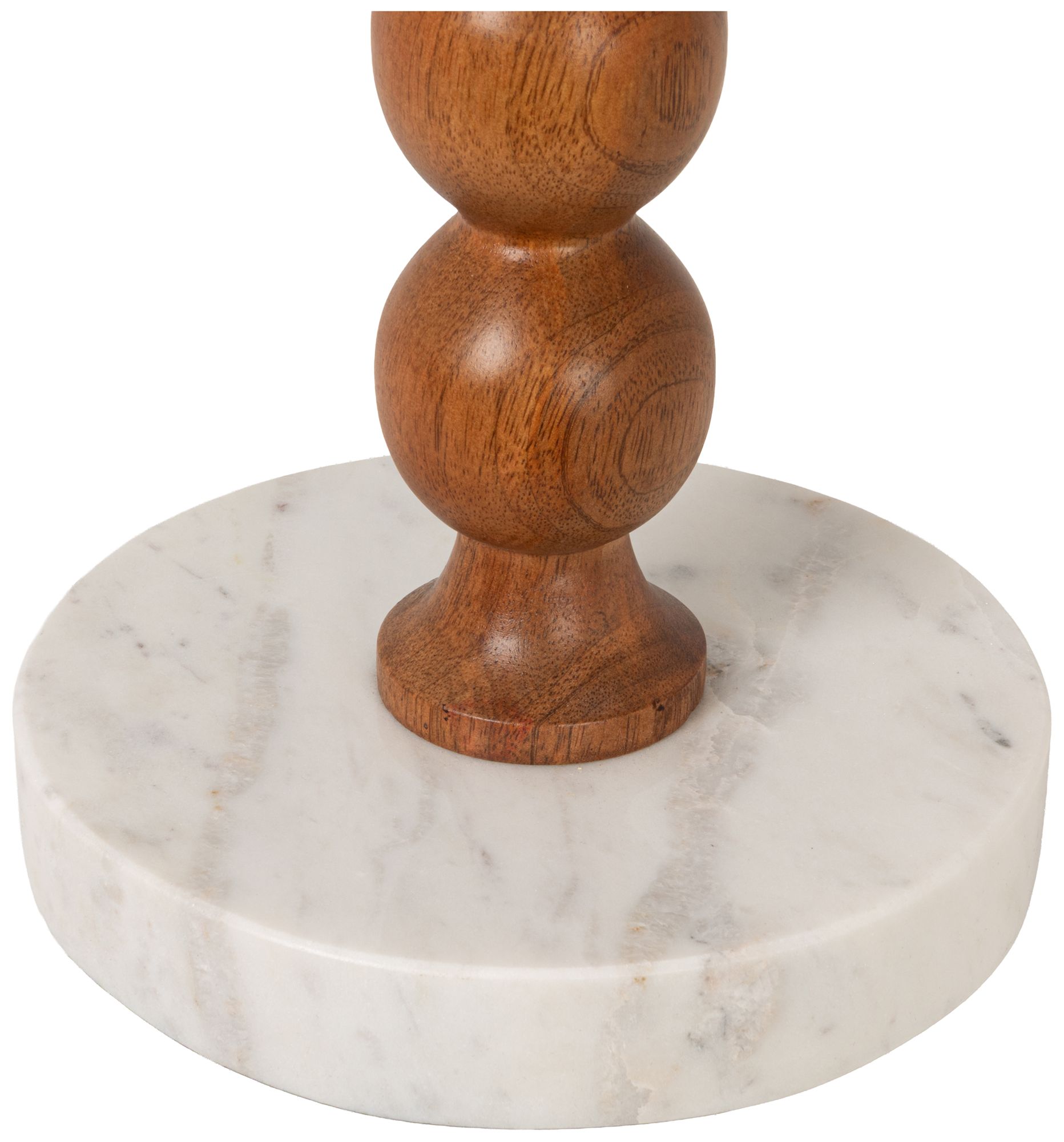 Image 7 Mango Wood Bead Ball and Marble Drink Table, Honey Walnut and White more views