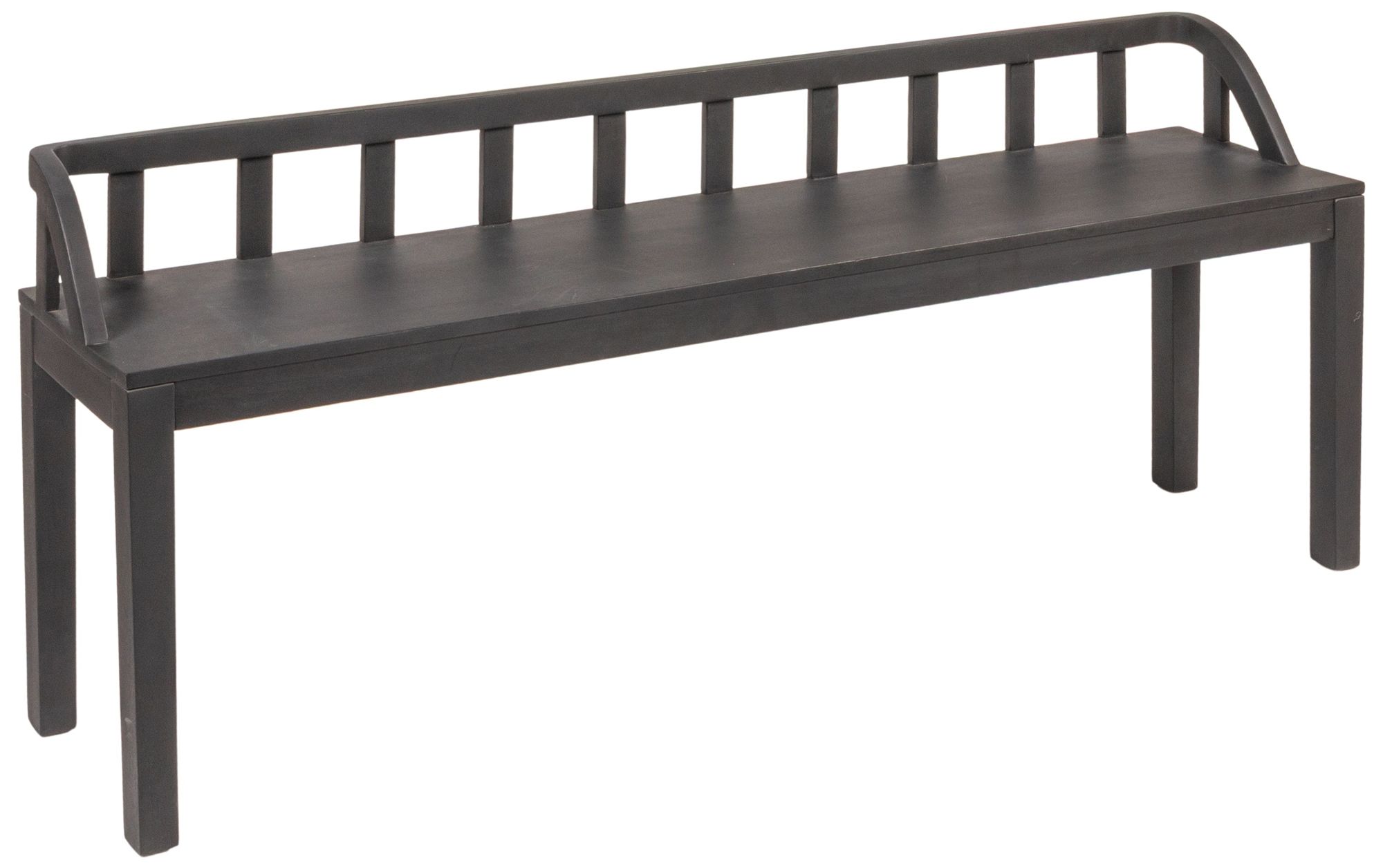 Image 2 Mango Wood Bench, Black