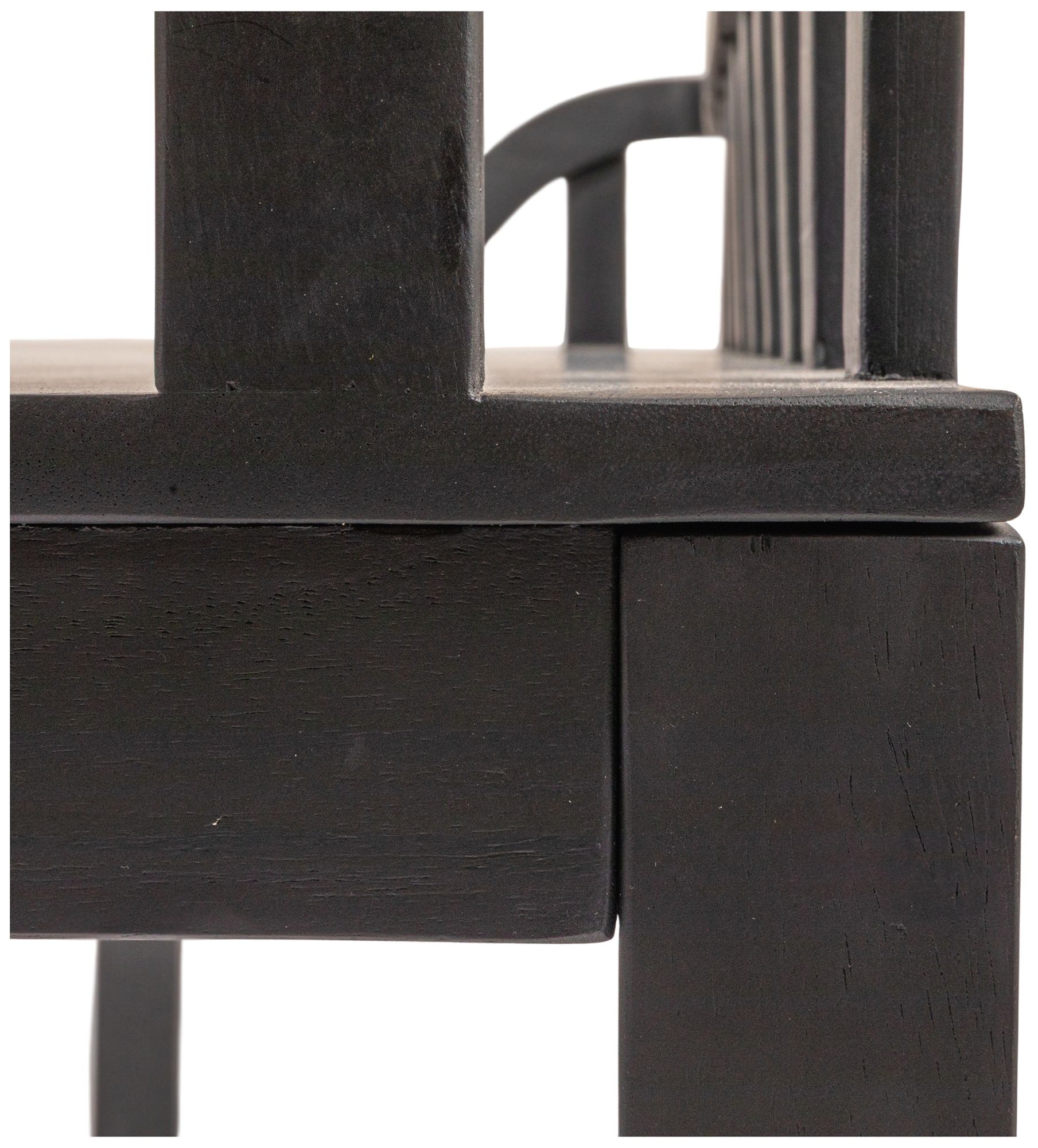 Image 5 Mango Wood Bench, Black more views