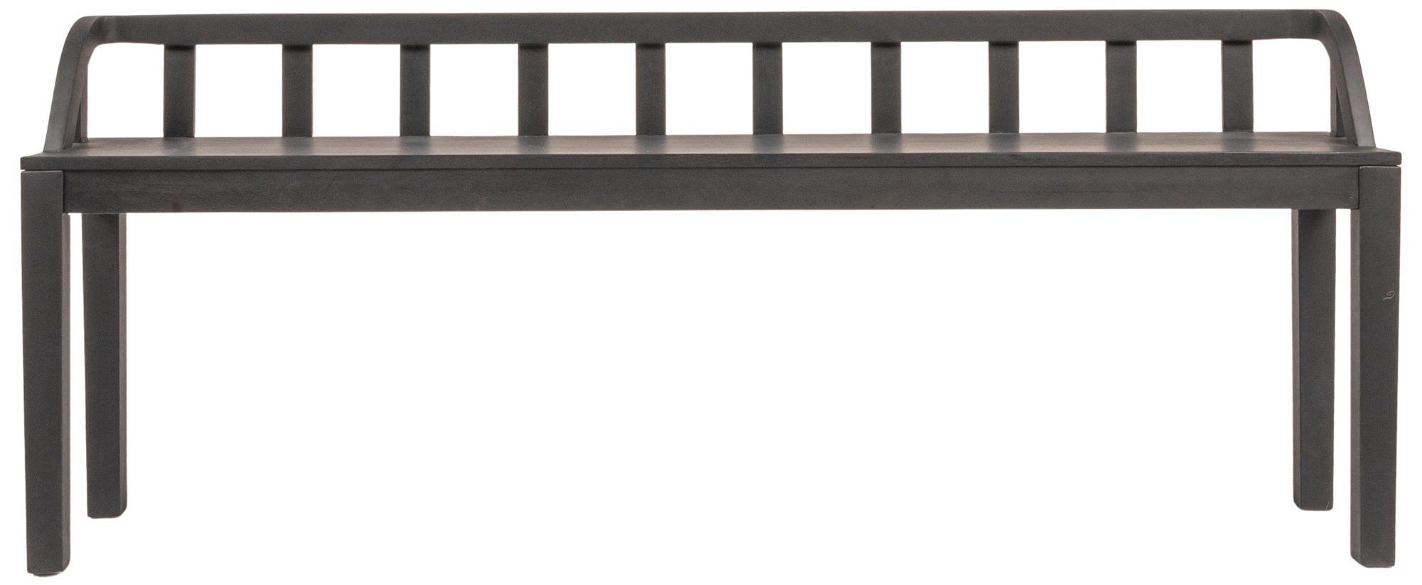 Image 6 Mango Wood Bench, Black more views