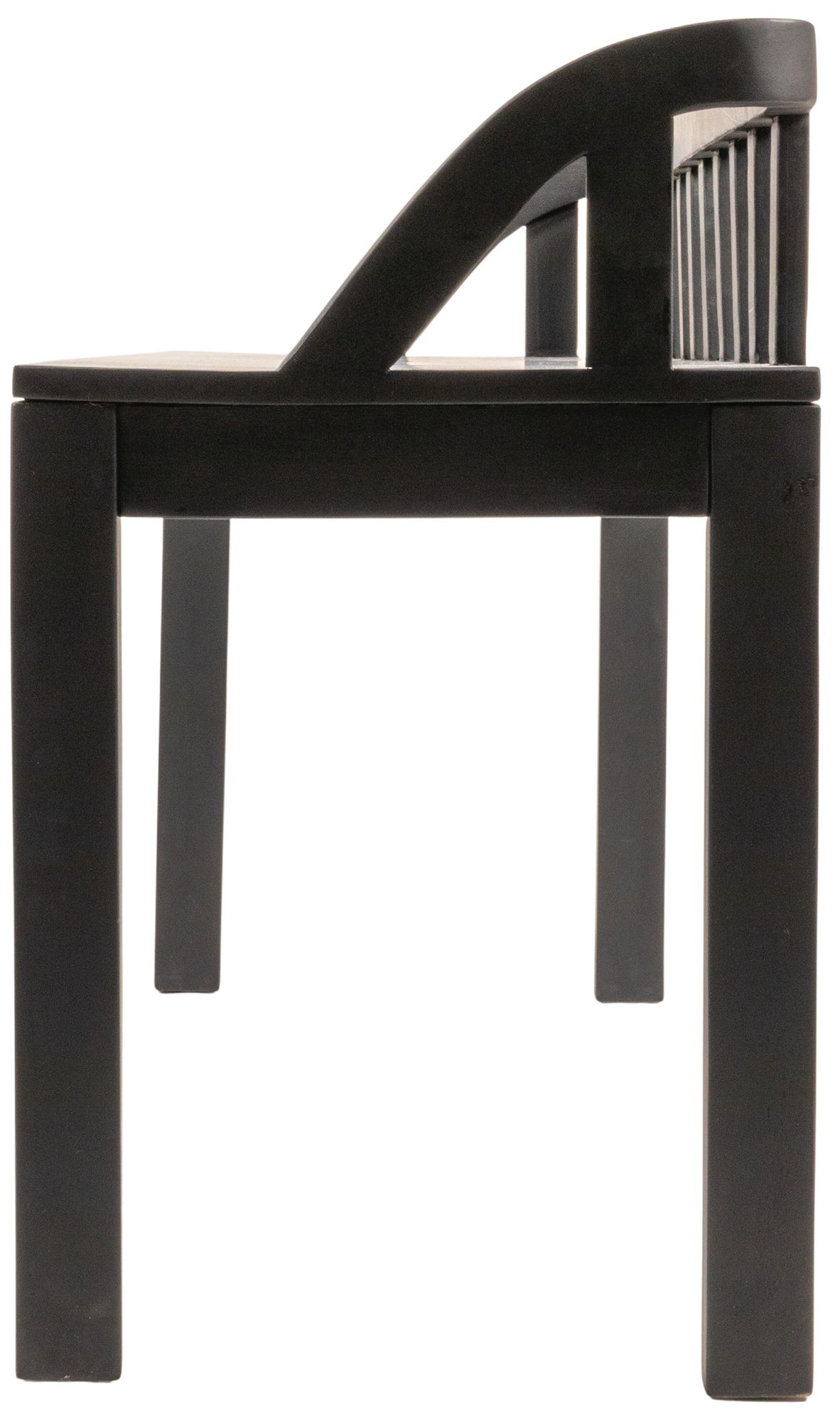 Image 7 Mango Wood Bench, Black more views