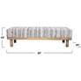 2_Mango Wood Bench with Upholstered Top, Multicolor more views