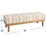3_Mango Wood Bench with Upholstered Top, Multicolor more views