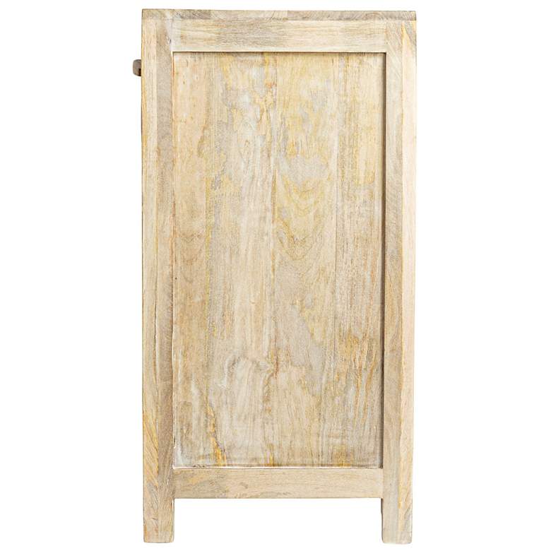 Image 5 Mango Wood & Cane 2-Door Accent Cabinet more views