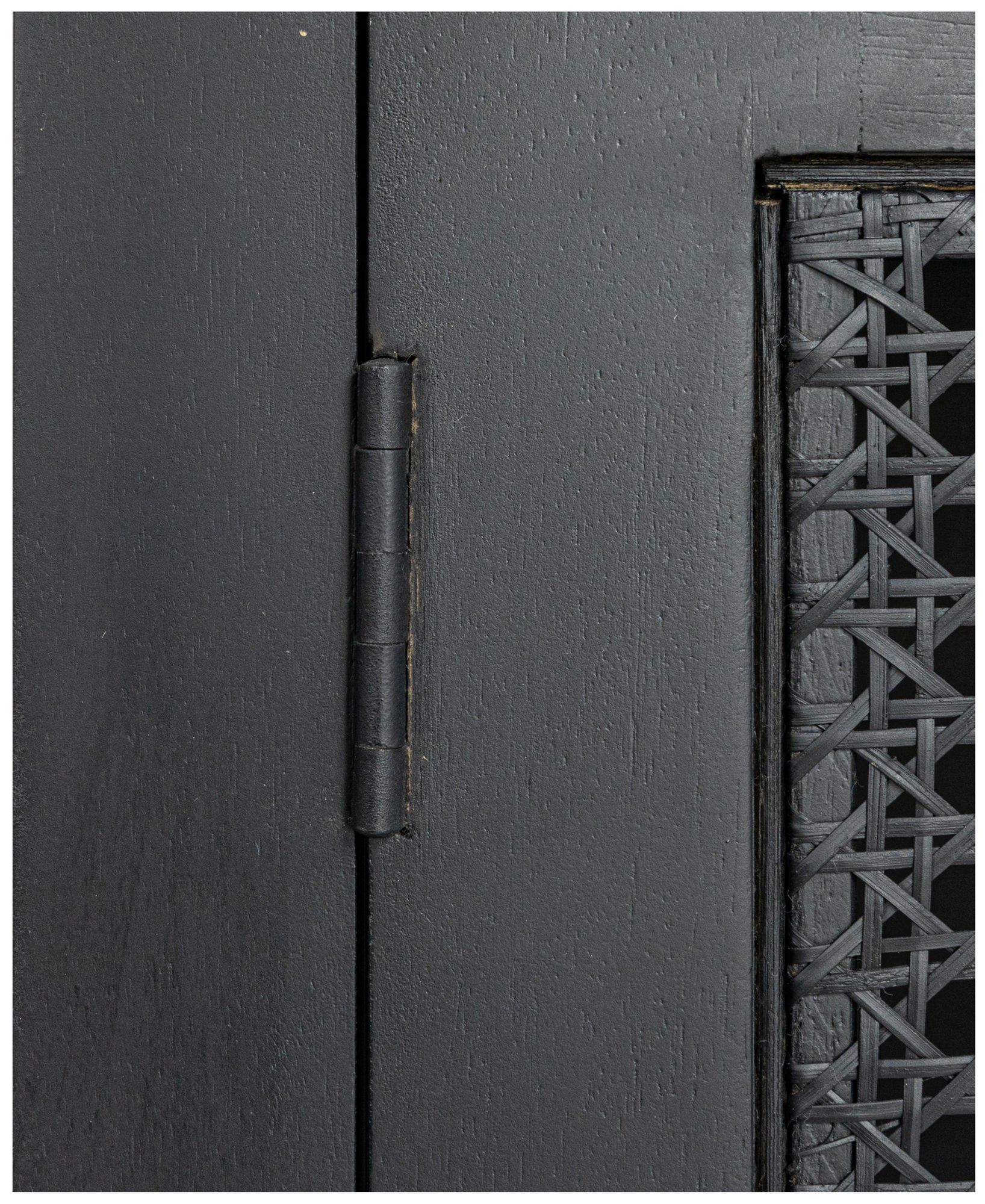 Mango Wood & Cane 2-Door Accent Cabinet