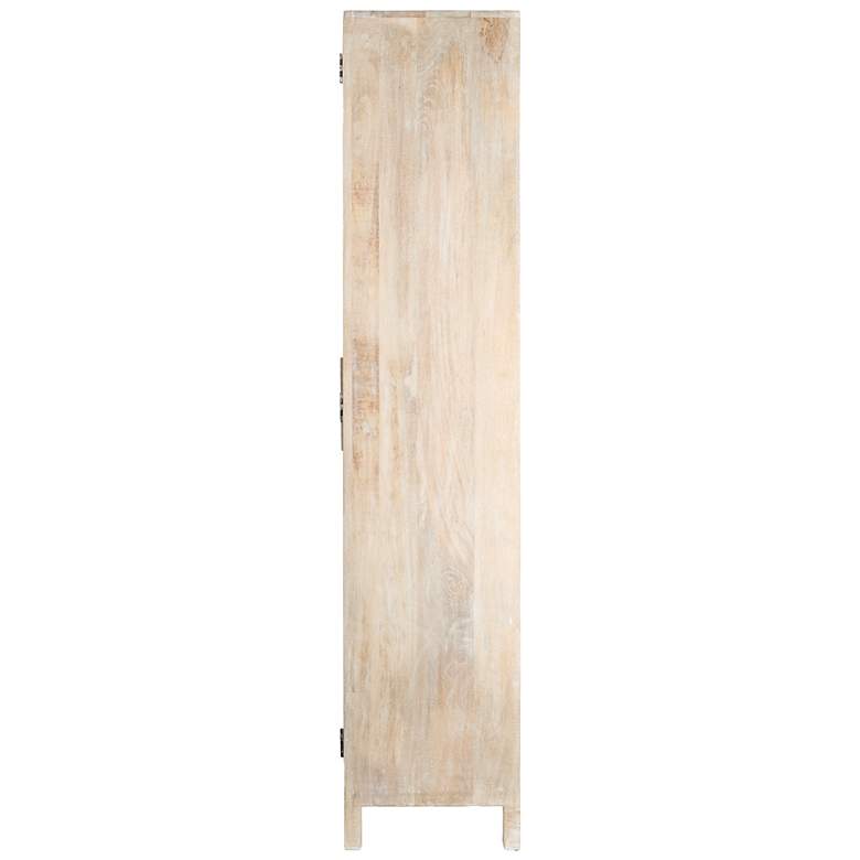 Image 5 Mango Wood & Cane 2-Door Curio Cabinet more views
