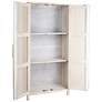 7_Mango Wood & Cane 2-Door Curio Cabinet more views