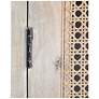 Mango Wood & Cane 2-Door Curio Cabinet