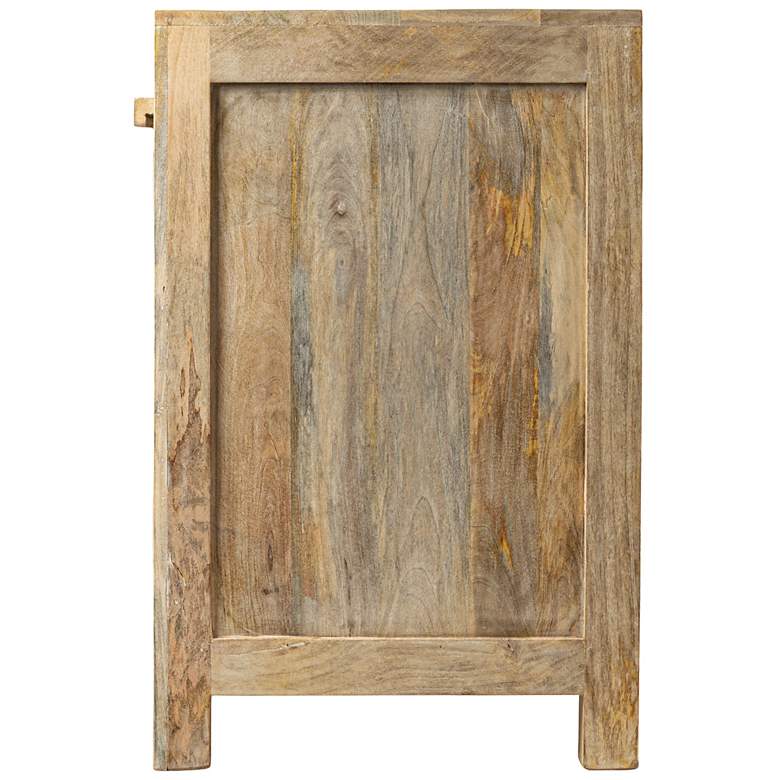 Image 5 Mango Wood & Cane 4-Door Sideboard Cabinet more views