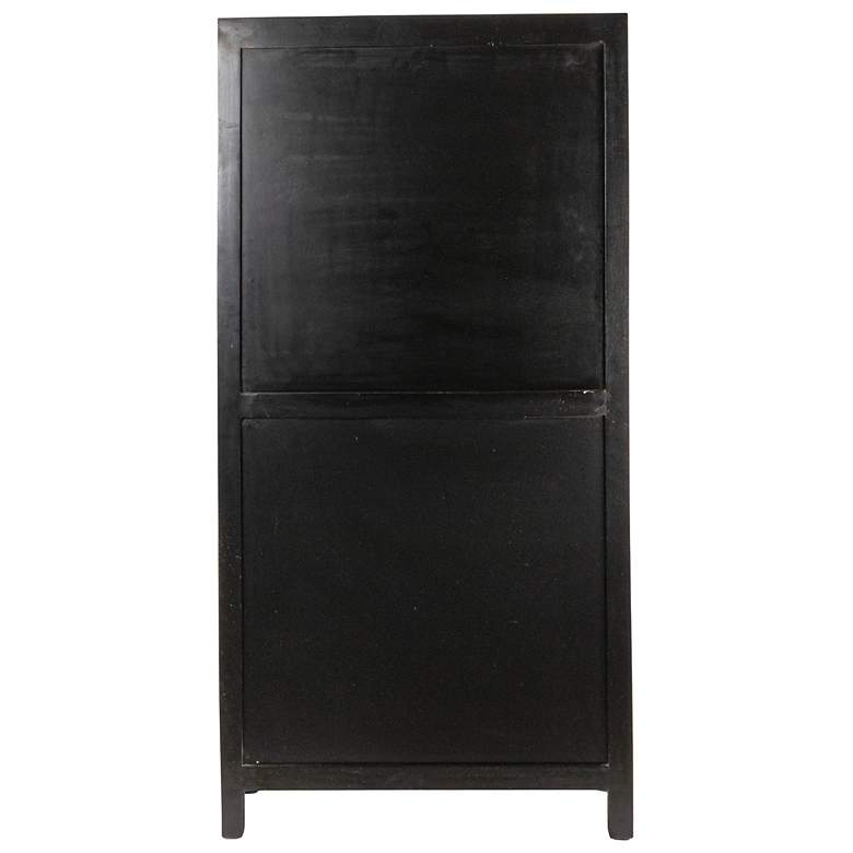 Image 5 Mango Wood & Cane Arched Door Curio Cabinet more views