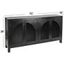 3_Mango Wood & Cane Arched Door Sideboard Cabinet more views