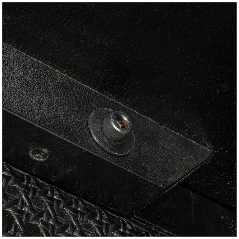 Image 4 Mango Wood & Cane Round Coffee Table more views