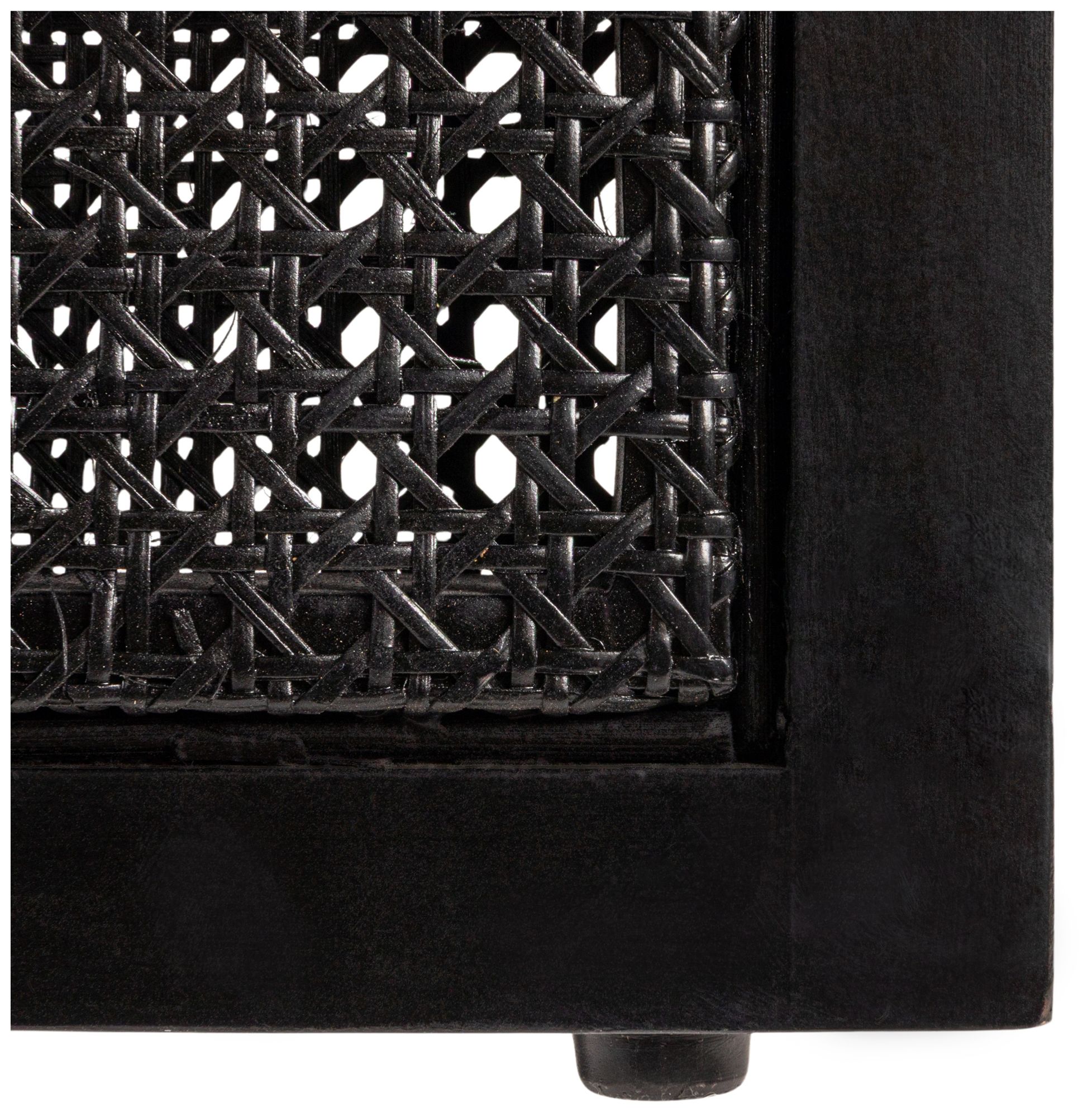 Image 6 Mango Wood & Cane Round End Table more views