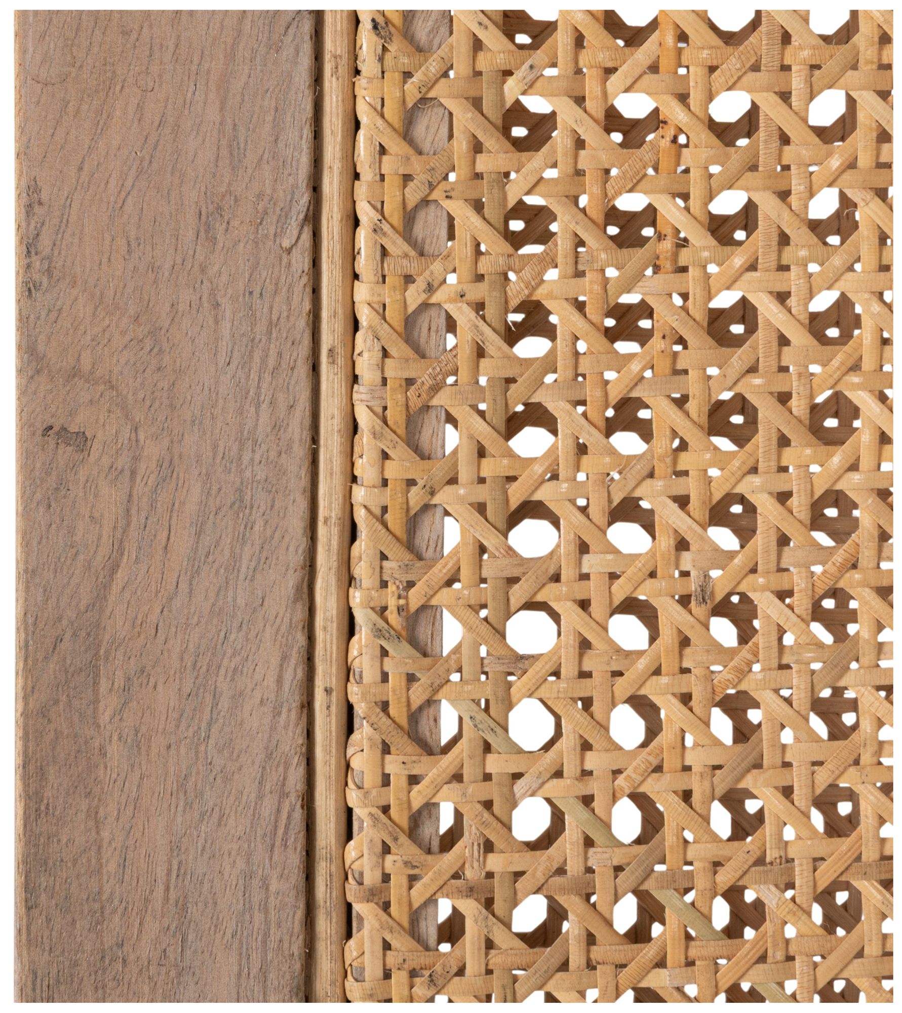 Image 5 Mango Wood & Cane Round Side Table, Natural more views