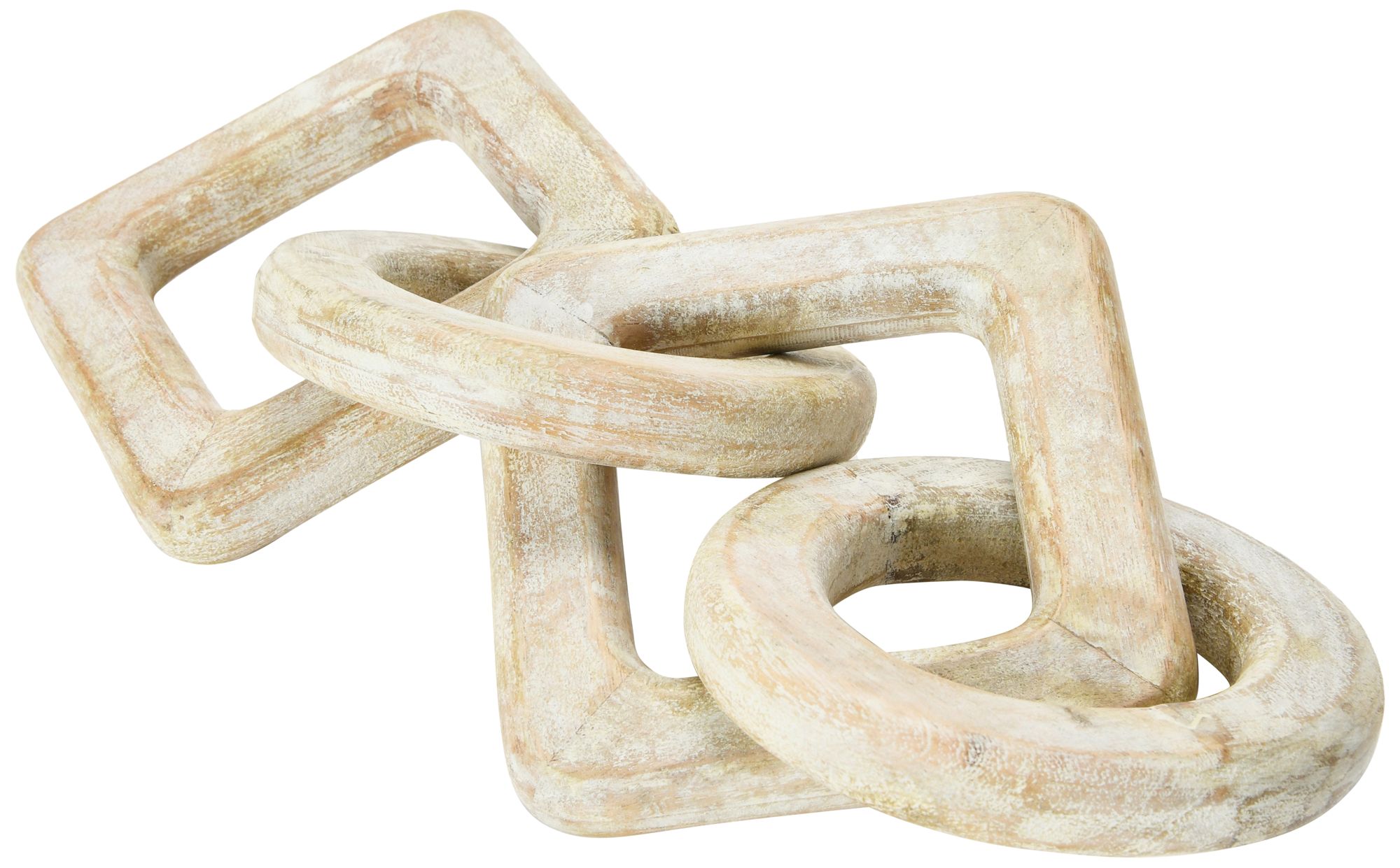 Image 5 Mango Wood Chain Decor, Whitewashed more views