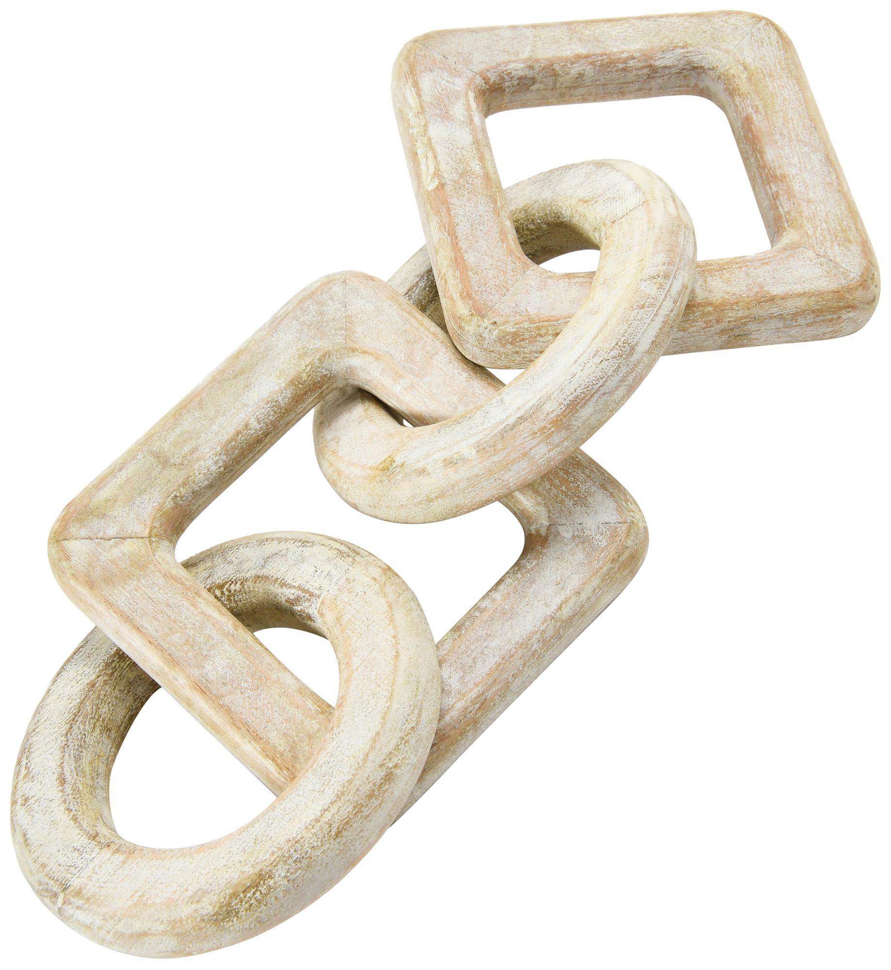 Image 6 Mango Wood Chain Decor, Whitewashed more views