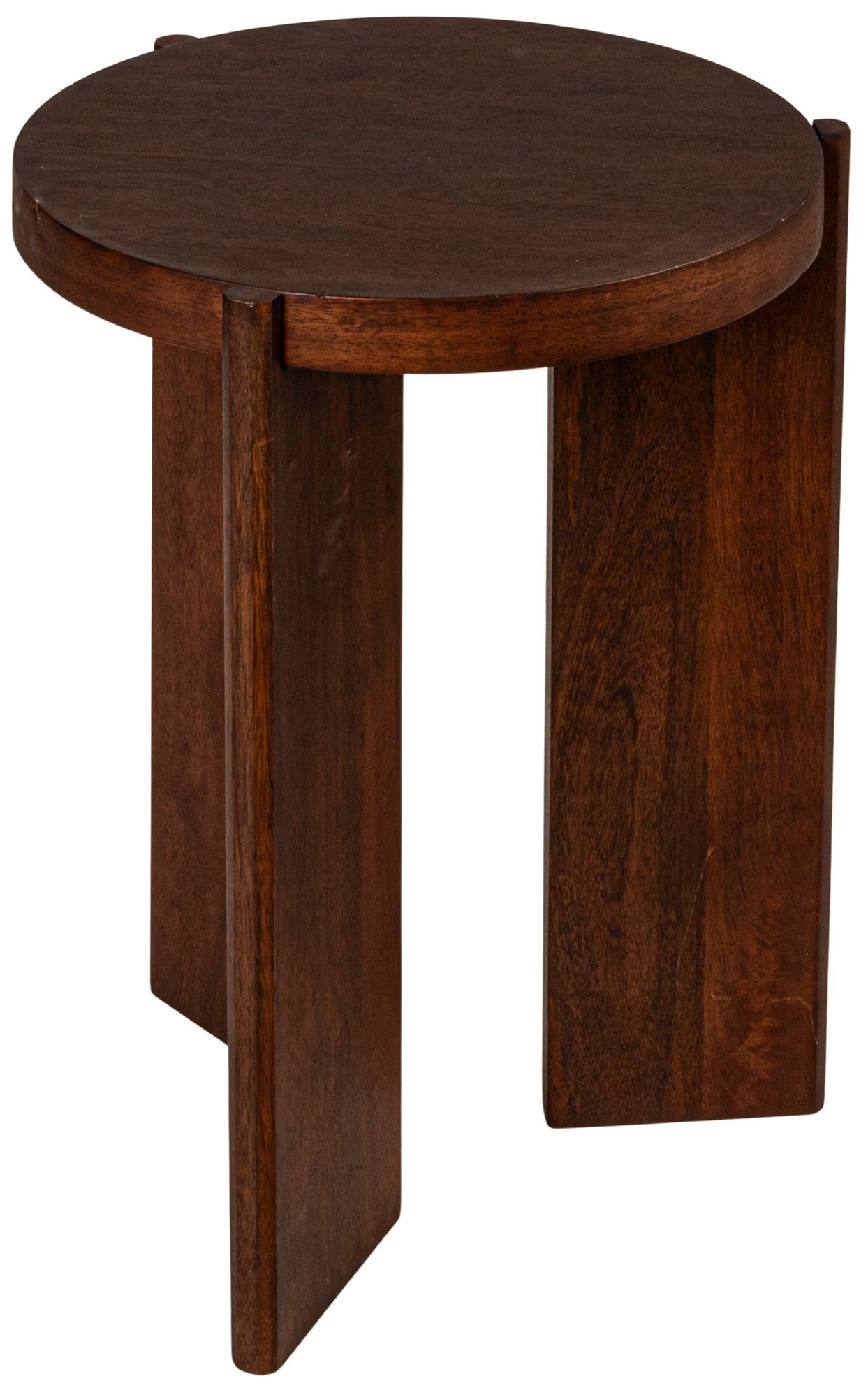 Image 2 Mango Wood Side Table, Walnut Finish