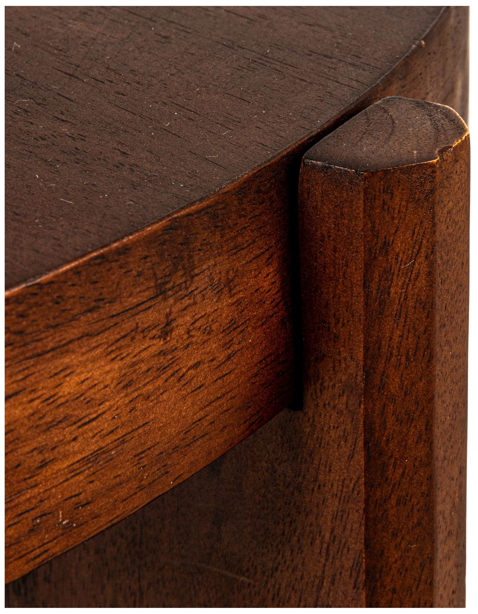 Image 6 Mango Wood Side Table, Walnut Finish more views