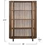 3_Mango Wood Slatted Bookcase with 4 Shelves, Natural more views