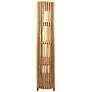 4_Mango Wood Slatted Bookcase with 4 Shelves, Natural more views