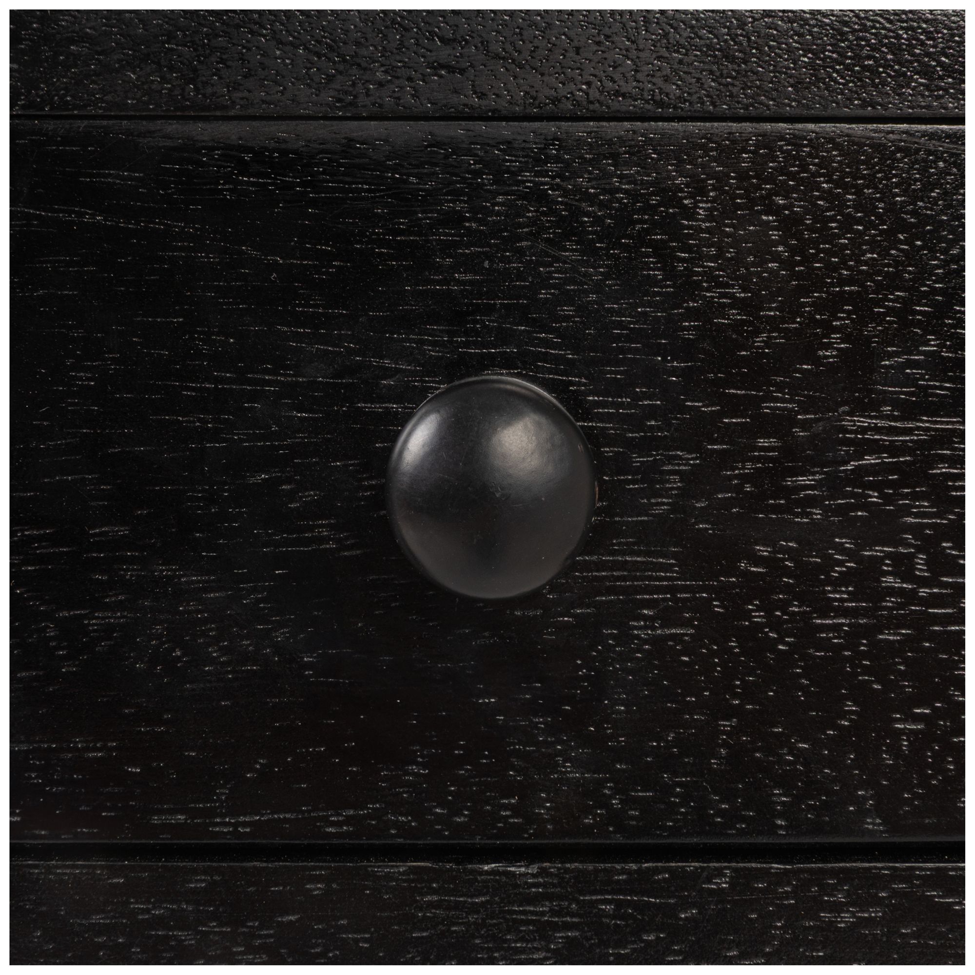 Mango Wood Waterfall Desk with 3 Drawers, Black