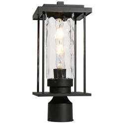 Mangosteen 15 3/4" High Matte Black Outdoor Post Light