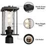 2_Mangosteen 15 3/4" High Matte Black Outdoor Post Light more views