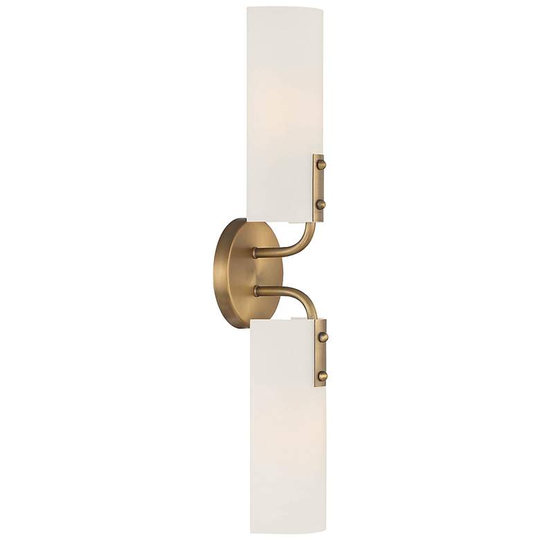 Image 2 Manhasset 23 1/2" High Old Satin Brass 2-Light Wall Sconce