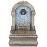 Manhasset Stone and Blue Outdoor Wall Fountain