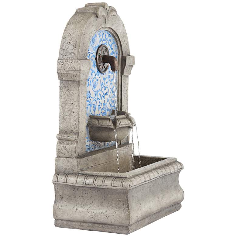 Image 6 Manhasset 30 1/4" High Stone and Blue Outdoor Floor Fountain more views