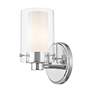 4_Manhattan 1-Light Polished Chrome Wall Sconce more views