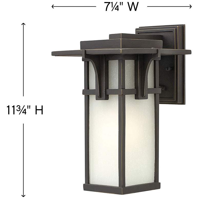 Image 3 Manhattan 11 3/4" High Oil-Rubbed Bronze Outdoor Wall Light more views