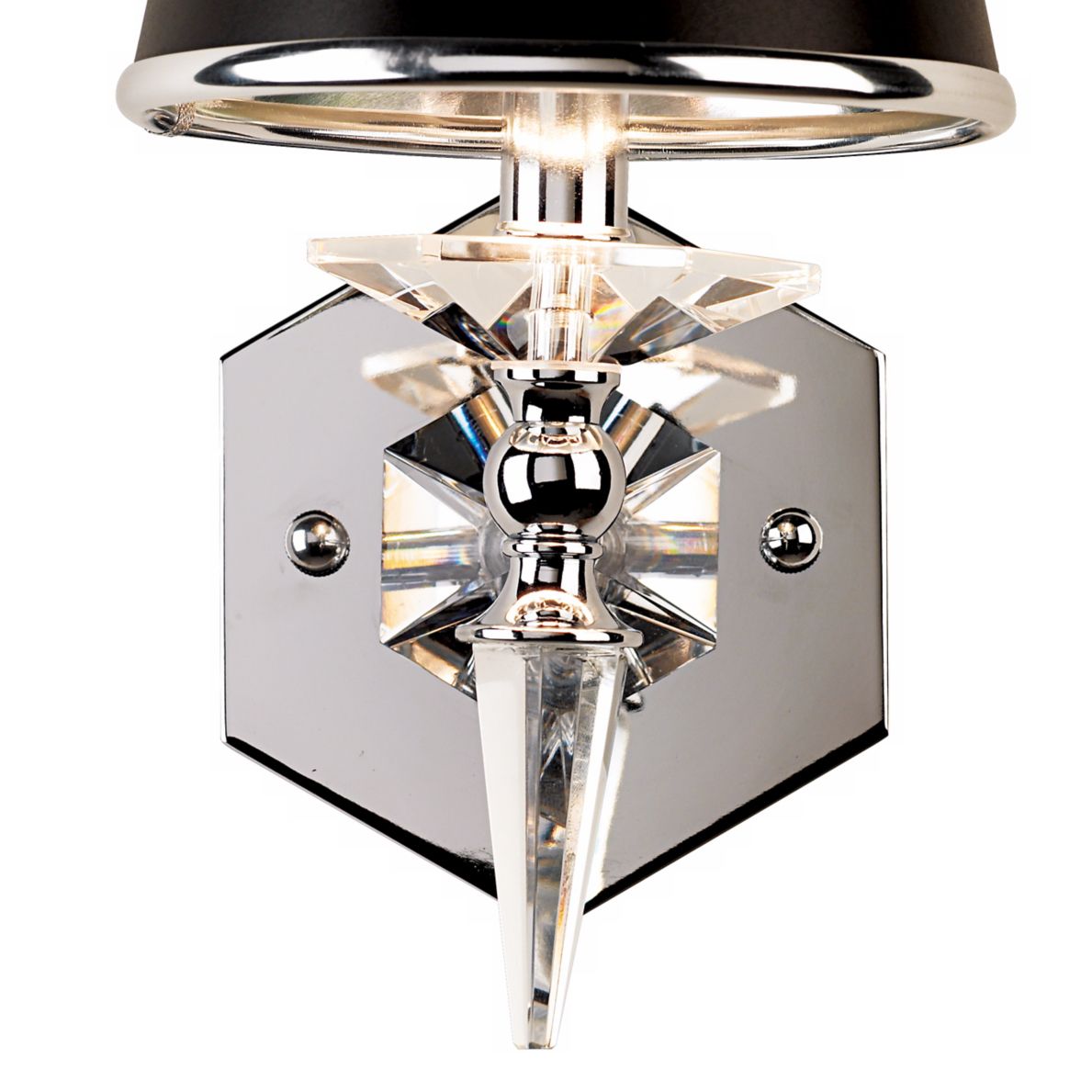 black and chrome sconce