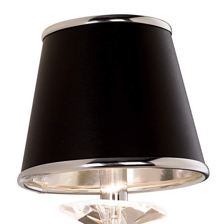 Image 5 Manhattan 13" High Black and Chrome Crystal Wall Sconce more views