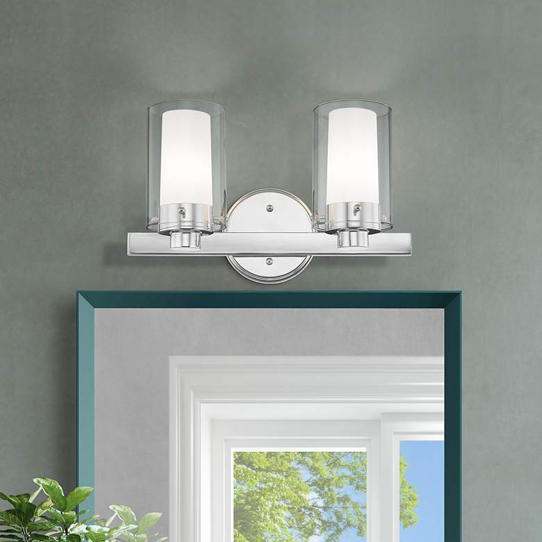 Image 1 Manhattan 2-Light Polished Chrome Vanity Light