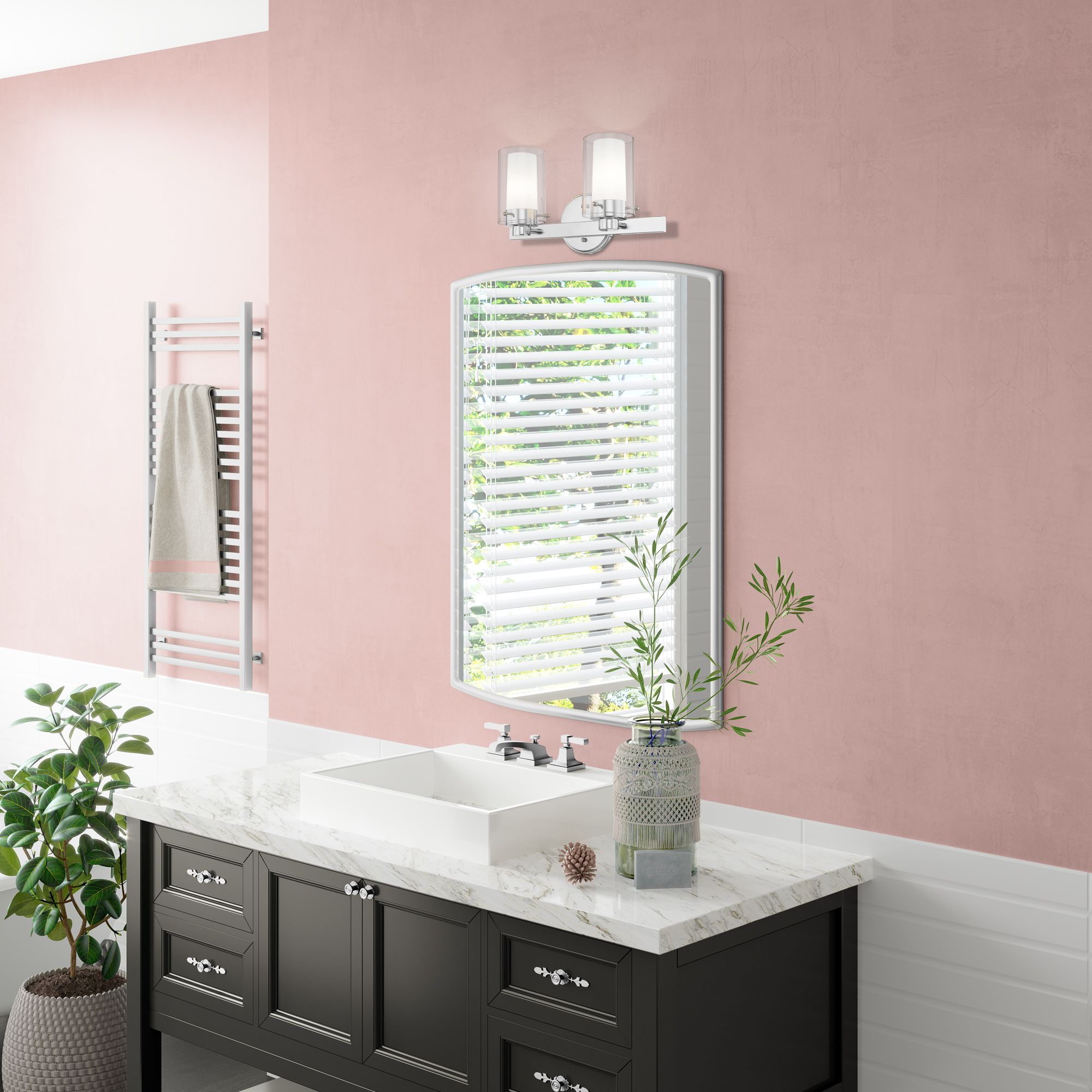 Manhattan 2-Light Polished Chrome Vanity Light