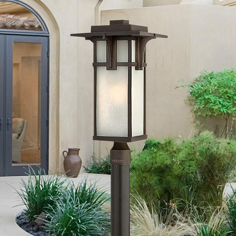 Image 1 Manhattan 21 1/2" High Oil-Rubbed Bronze Outdoor Post Light