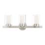 3_Manhattan 22 1/2" Wide Brushed Nickel 3-Light Bath Light more views