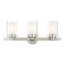 4_Manhattan 22 1/2" Wide Brushed Nickel 3-Light Bath Light more views