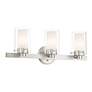 5_Manhattan 22 1/2" Wide Brushed Nickel 3-Light Bath Light more views