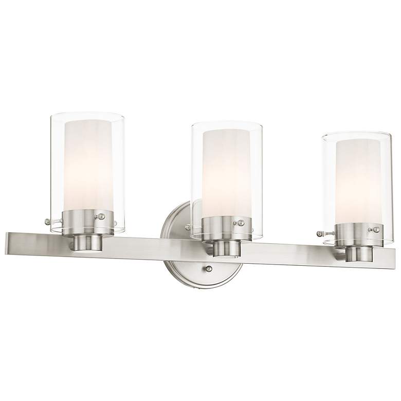 Image 6 Manhattan 22 1/2" Wide Brushed Nickel 3-Light Bath Light more views