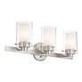 6_Manhattan 22 1/2" Wide Brushed Nickel 3-Light Bath Light more views