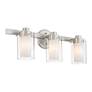 7_Manhattan 22 1/2" Wide Brushed Nickel 3-Light Bath Light more views