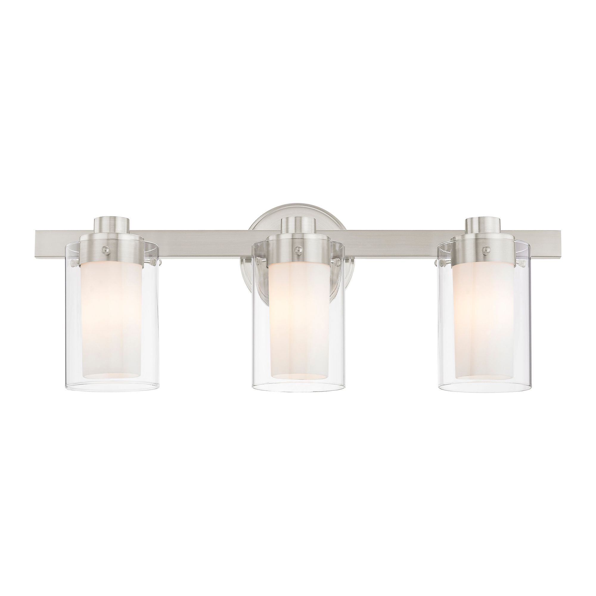 Manhattan 22 1/2" Wide Brushed Nickel 3-Light Bath Light