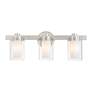 Manhattan 22 1/2" Wide Brushed Nickel 3-Light Bath Light